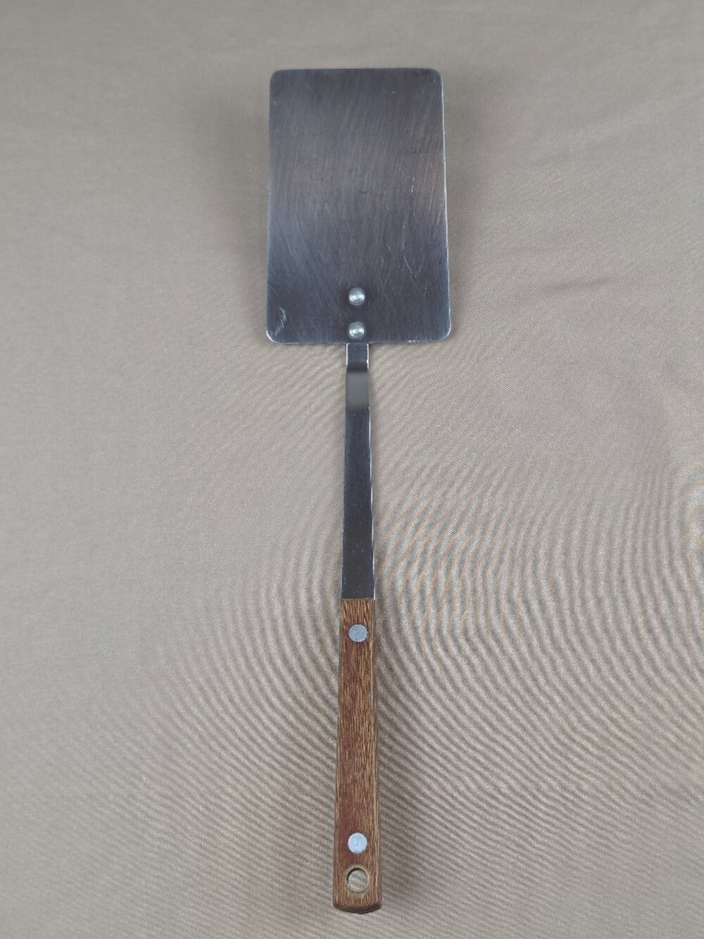 Vintage Spatula Long Handle Wood Flipper Turner Stainless Steel Japan